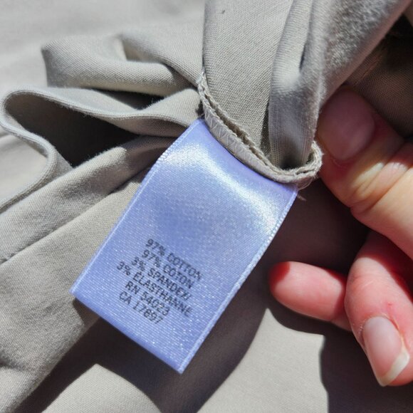 Banana Republic Women's Size 8 Khaki Pencil Skirt Cotton Blend Back Slit - Picture 7 of 8